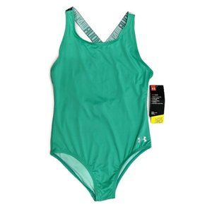 Under Armour Heatgear Girls Blue Size 14 One-Piece